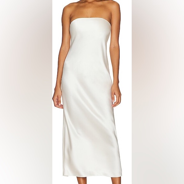 Nwt Revolve L’academie Maggie Macdonald Oxly Midi Dress In Creme Xxs